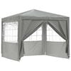 vidaXL Tenda de Festa Cinzento-claro 250 x 250 x 240 cm PE e A&ccedil;o