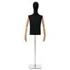 vidaXL Mannequin Ajust&aacute;vel de 170-218 cm com Base Masculino PP Preto