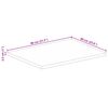 vidaXL Tampo de mesa retangular 80x60x2,5 cm madeira recuperada maciça