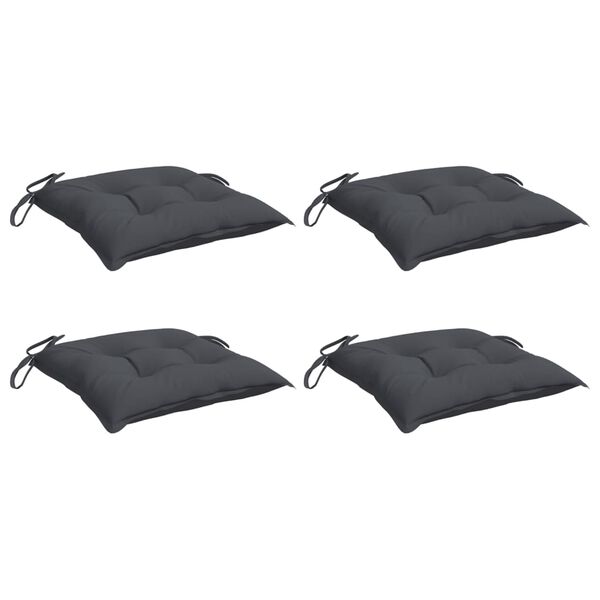 vidaXL Almofadões de cadeira 4 pcs 50x50x7 cm tecido oxford antracite