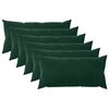 vidaXL Almofada com travesseiro HEERLEN 6 unid. Verde-Escuro Veludo
