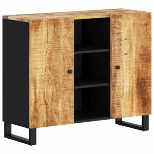 vidaXL Aparador c/ 2 portas 90x33x75 cm madeira de mangueira maci&ccedil;a