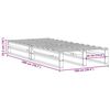vidaXL Cama sem colch&atilde;o 100x200 cm pinho maci&ccedil;o castanho-mel