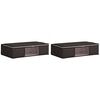 vidaXL Caixa de Armazenamento com Janela Lateral Transparente 2 pcs