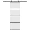 vidaXL Porta deslizante c/ conj. ferragens 76x205cm vidro ESG preto