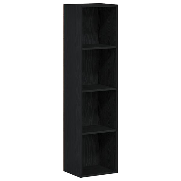 vidaXL | Gabinete de Livros | Carvalho Preto 36 x 30 x 143 cm