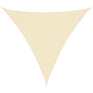 vidaXL Guarda-sol HDPE triangular 3,6x3,6x3,6 m creme