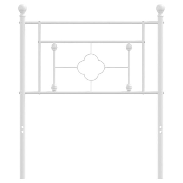 vidaXL Cabeceira de substitui&ccedil;&atilde;o 75 cm metal branco