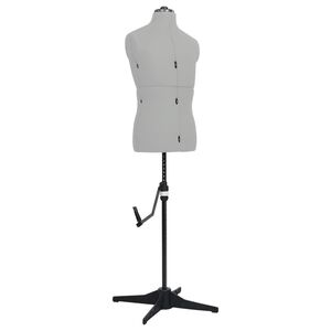 vidaXL Manequim masculino ajust&aacute;vel tamanho 37-45 cinzento