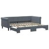 vidaXL Sof&aacute;-cama com gavet&atilde;o 90x200 cm veludo cinzento-escuro