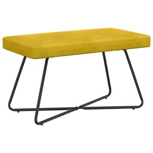 vidaXL banco Amarelo 80 x 40 x 45 cm Veludo