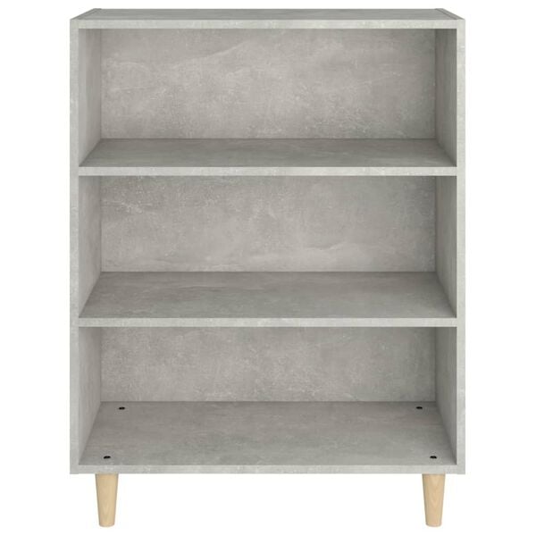 vidaXL Aparador 69,5x32,5x90 cm madeira processada cinza cimento