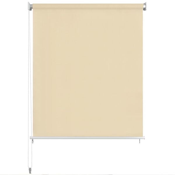 vidaXL Estore de rolo para exterior 120x230 cm creme