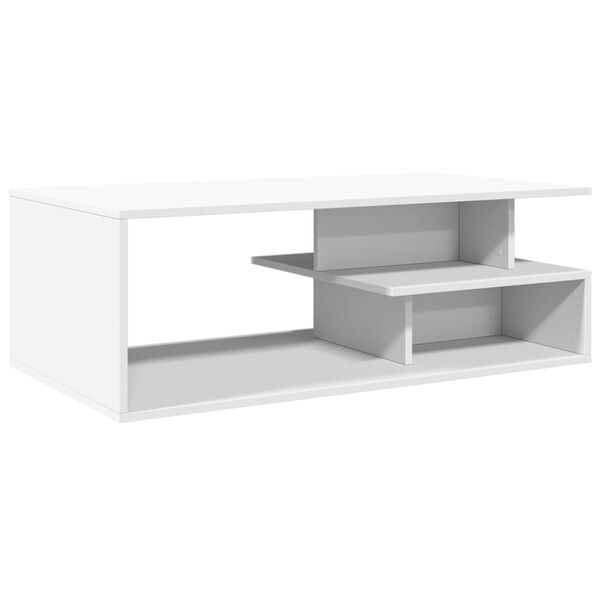 vidaXL Mesa de centro 102x55x35 cm derivados de madeira branco