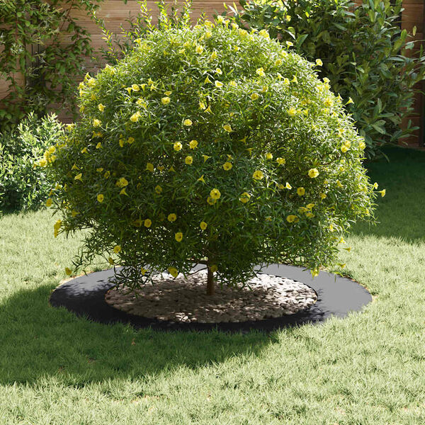 vidaXL adequado para Anel de &Aacute;rvore Plano Antracite &Oslash;60 / 90 cm A&ccedil;o