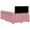 vidaXL Cama boxspring com colch&atilde;o 120x190 cm veludo rosa