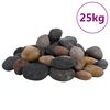 vidaXL Seixos polidos 25 kg 5-8 cm multicor