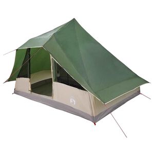 vidaXL Barraca Tipi com telhado Verde 364 x 281 x 257 cm tafet&aacute;