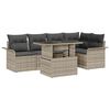 vidaXL Conjunto de Sof&aacute; de Jardim 6 unid. Cinzento-claro