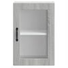 vidaXL Arm&aacute;rio de parede de cozinha porta de vidro&nbsp;Porto cinza sonoma