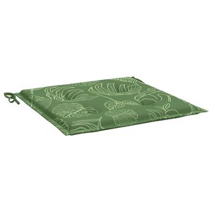 vidaXL Almofadas de cadeira 4 unid. Tecido Oxford Verde e Branco