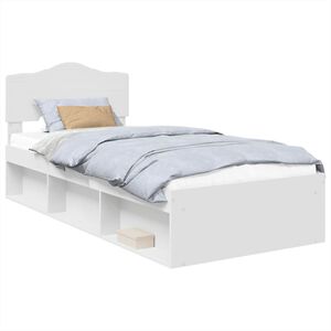 vidaXL Estrutura da Cama com cabeceira Branco 100 x 200 cm