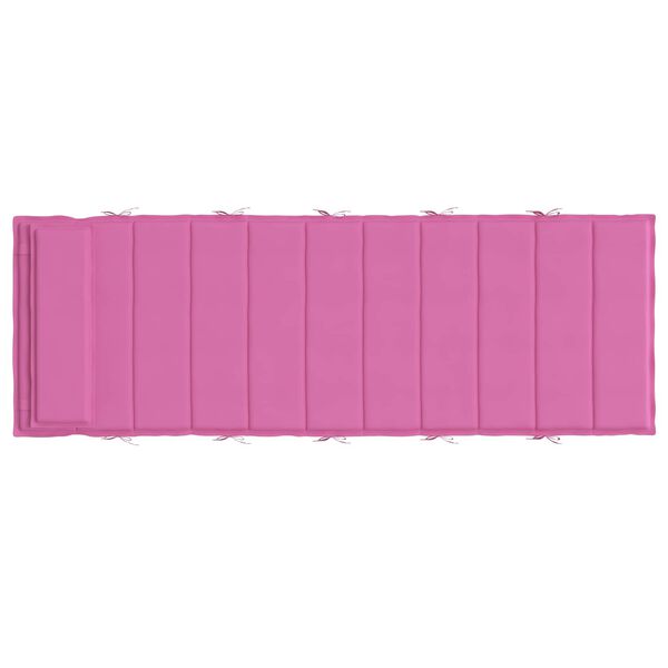 vidaXL Almofada para Espregui&ccedil;adeira Solar Rosa 178 x 60 x 4 cm