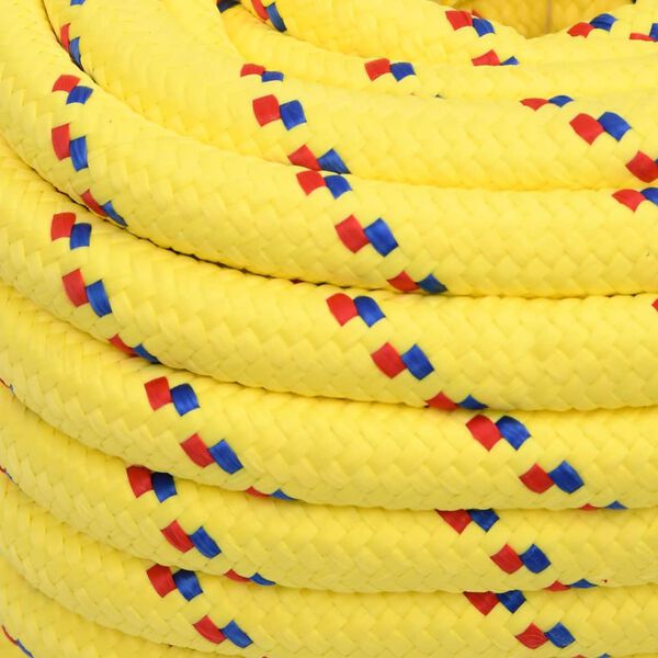 vidaXL Corda de barco 20 mm 50 m polipropileno amarelo