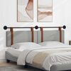 vidaXL Cabeceira Suspensa Liso Cinza Nuvem 170 x 55 x 5 cm PU Antigo