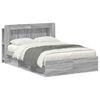 vidaXL Estrutura de Cama com Armazenamento Sonoma cinzento