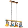 vidaXL Candeeiro de teto industrial 25W 111 cm E27 multicor