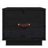 vidaXL Mesas de cabeceira 2 pcs 40x34x35 cm pinho maciço preto