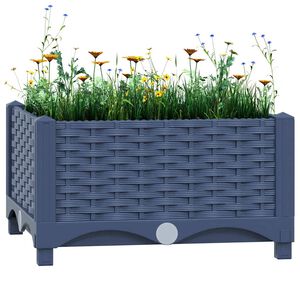 vidaXL Canteiro elevado 40x40x23 cm polipropileno