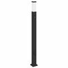 vidaXL Lumin&aacute;ria de poste com sensor e tomada, 110 cm, preta, IP44