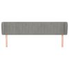 vidaXL Cabeceira de cama c/ abas veludo 183x23x78/88 cm cinzento-claro