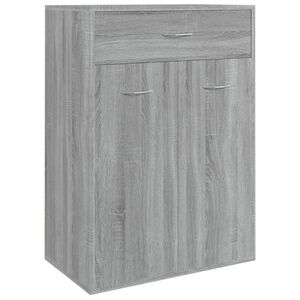 vidaXL Sapateira 60x35x84 cm derivados de madeira cinzento sonoma