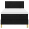vidaXL Cama Box Spring LED com colch&atilde;o Preto 90 x 200 cm tecido
