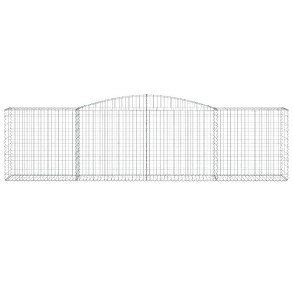 vidaXL Cestos gabião arqueados 9pcs 400x50x100/120cm ferro galvanizado