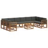 vidaXL Conjunto de Sof&aacute;s para Exterior 11 unid. Natural e Antracite