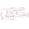 vidaXL Gabinete para TV com gaveta Natural 100 x 33,5 x 46 cm