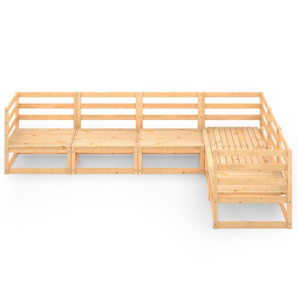 vidaXL 6 pcs conjunto lounge de jardim pinho maci&ccedil;o