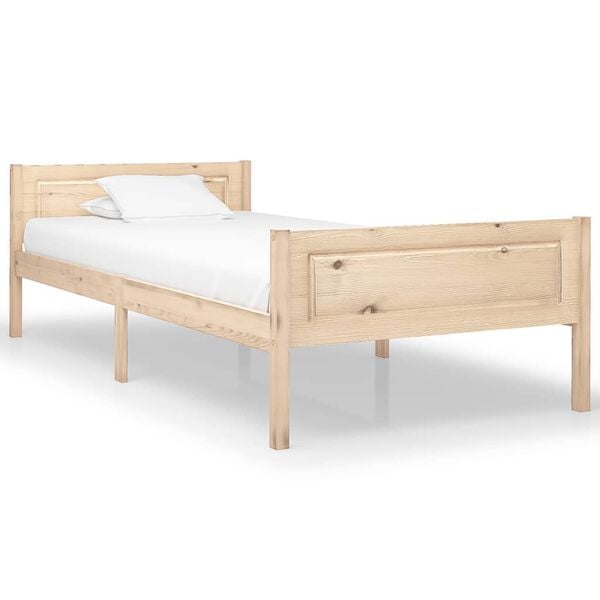 vidaXL Estrutura de cama 90x200 cm pinho maci&ccedil;o
