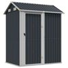 vidaXL Abrigo de jardim antracite 192x152,5x237 cm a&ccedil;o galvanizado