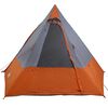 vidaXL Barraca de Camping Cinza e Laranja 482 x 360 x 227 cm tafetá