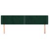 vidaXL Cabeceira de cama c/ abas veludo 203x16x78/88cm verde-escuro