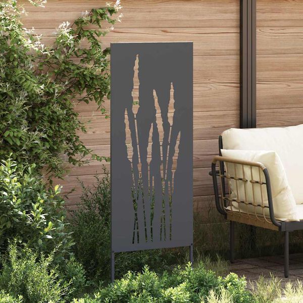 vidaXL Tela de Privacidade para Jardim Floral Antracite 50 x 140 cm