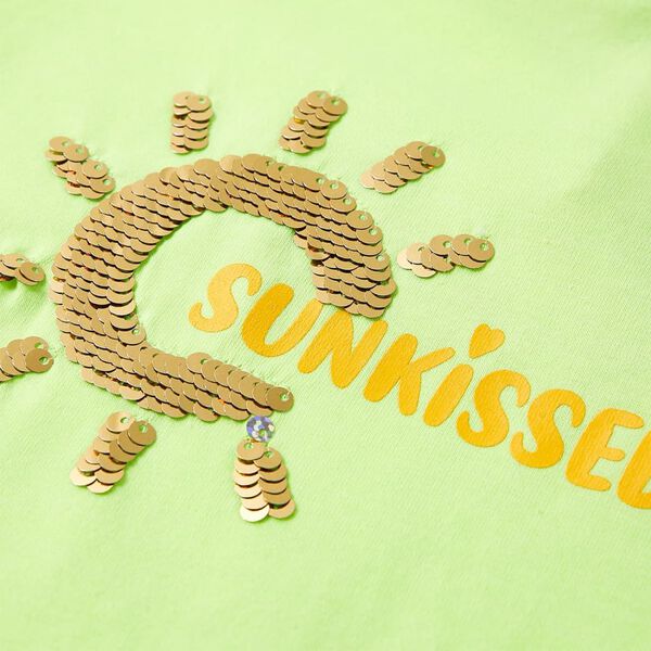 T-shirt de crian&ccedil;a amarelo n&eacute;on 128