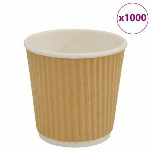 vidaXL Copos de caf&eacute; de papel 1000 pcs 4oz 100ml castanho