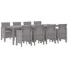 vidaXL Conjunto de Jantar para Jardim 9 unid. Branco Polipropileno