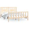 vidaXL Estrutura de cama com cabeceira 160x200 cm pinho maci&ccedil;o